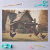 Rustikales Hühnerdekouapge 18 lbs Seidenpapier (Basteln)