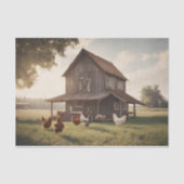 Rustikales Hühnerdekoupage 10lbs Seidenpapier (Vorderseite)