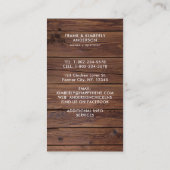 Rustikales Hühnerhühnerhaus Frische Eier Bauer Visitenkarte (Rückseite)