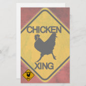 Rustikales Hühnerschild Briefpapier (Vorne/Hinten)