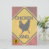 Rustikales Hühnerschild Briefpapier (Stehend Vorderseite)