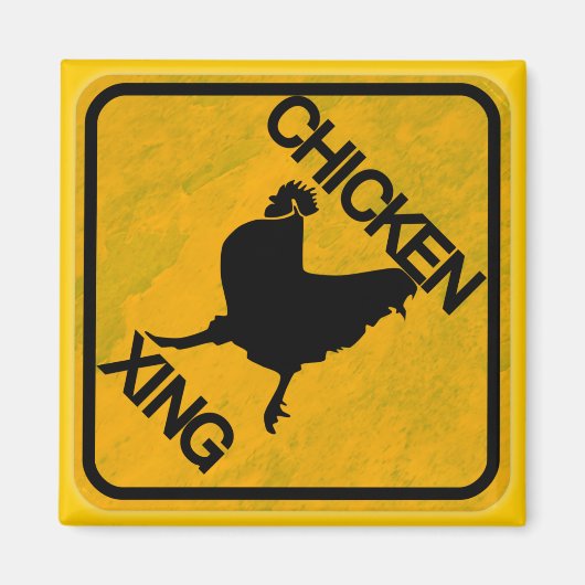 Rustikales Hühnerschild Magnet (Vorne)