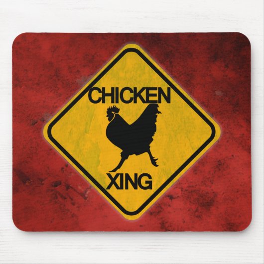 Rustikales Hühnerschild Mousepad (Vorne)