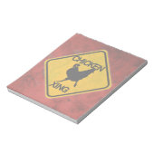 Rustikales Hühnerschild Notizblock (Rotiert)