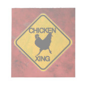 Rustikales Hühnerschild Notizblock (Vorderseite)