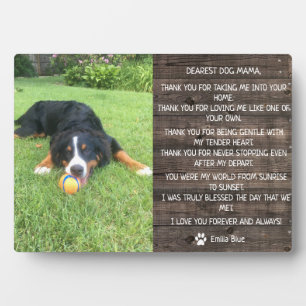 Rustikales Hundedenkmal Zitat Fotoplatte