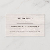 rustikales Hundelogo aus Holz Visitenkarte (Rückseite)