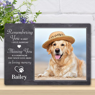Rustikales Hundememorial Benutzerdefiniertes Foto Fotoplatte