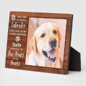 Rustikales Hundeschalter-Labrador-Gedenkbuch Fotoplatte (Seite)