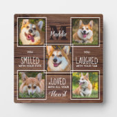 Rustikales Hundeschema für Haustiere Verlust Gesch Fotoplatte (Vorderseite)