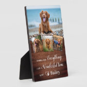 Rustikales Hundeschutz-Gedächtnis 4 Foto Fotoplatte (Seite)