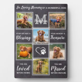 Rustikales Hundeschutzgeschenk für Haustiere Einzi Fotoplatte (Vorderseite)