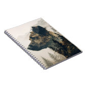 Rustikales Hundeschwald Landscape Foto Notebook Notizblock (Rechte Seite)