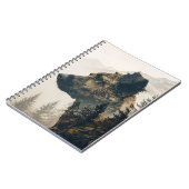 Rustikales Hundeschwald Landscape Foto Notebook Notizblock (Linke Seite)