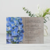 Rustikales Hydrangea Hochzeitseinladungen Einladung (Stehend Vorderseite)