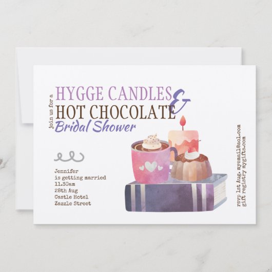 Rustikales HYGGE-Brautparty oder JEDES EREIGNIS KR Einladung (Vorderseite)