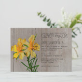 Rustikales Hypericum Hochzeitseinladungen Einladung (Stehend Vorderseite)