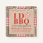 Rustikales I Do GRILLEN Engagement Party Couple Gä Notizblock (Vorderseite)