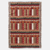 Rustikales Ikat-Tribal, Inspiriert Throw-Blanket Decke (Vorderseite Vertikal)