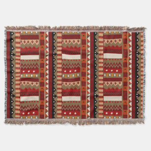 Rustikales Ikat-Tribal, Inspiriert Throw-Blanket Decke