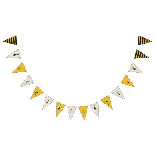 Rustikales Illustriertes Bienenbannerzeichen Wimpelkette (Alle)