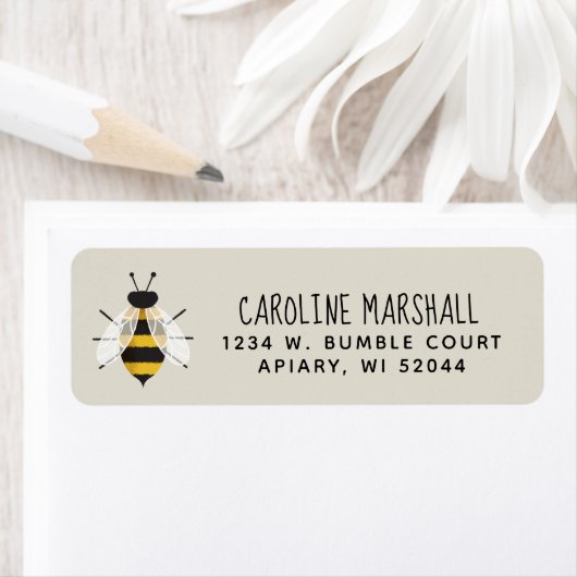 Rustikales Illustriertes Bienenrücksendesiegel (Insitu)