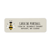 Rustikales Illustriertes Bienenrücksendesiegel (Vorne)