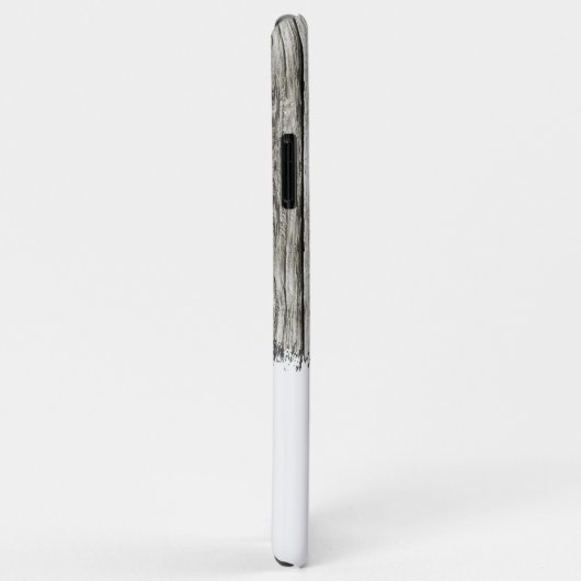 Rustikales Imitat aus Holz, grau und weiß Case-Mate iPhone Hülle (Hinten/Rechts)