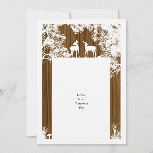 Rustikales Imitat Einladung (Rückseite)