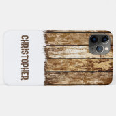 Rustikales Imitat Holz, braun und weiß Case-Mate iPhone Hülle (Rückseite (Horizontal))