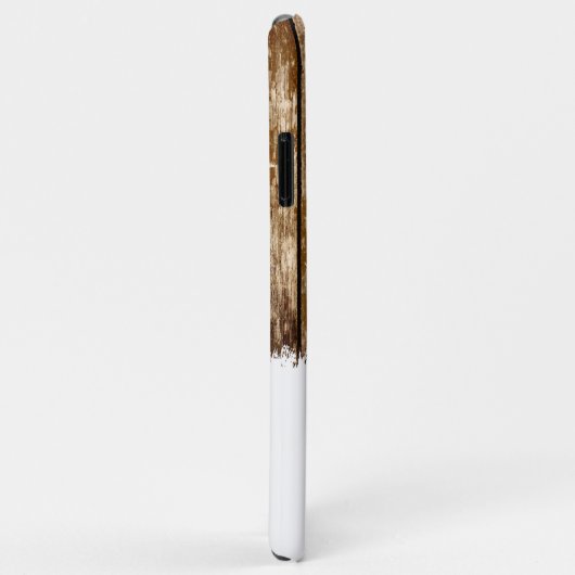 Rustikales Imitat Holz, braun und weiß Case-Mate iPhone Hülle (Hinten/Rechts)