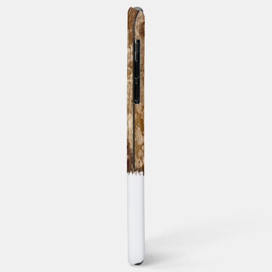 Rustikales Imitat Holz, braun und weiß Case-Mate iPhone Hülle (Hinten/Links)
