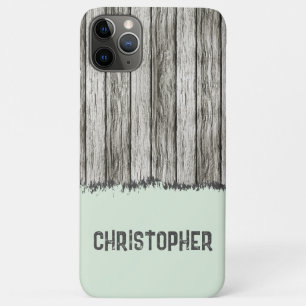 Rustikales Imitat Holz gibt den Namen grau und grü Case-Mate iPhone Hülle