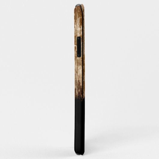 Rustikales Imitat Holz tragen den Namen braun schw Case-Mate iPhone Hülle (Hinten/Rechts)