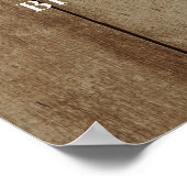 Rustikales Imitat Holz Willkommen im Brautparty Poster (Ecke)