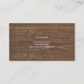 Rustikales Imitat hölzern mit Spitze Visitenkarte (Rückseite)