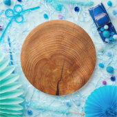 Rustikales Imitat-hölzernes Pappteller (Party)