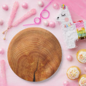 Rustikales Imitat-hölzernes Pappteller (Party)