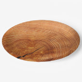 Rustikales Imitat-hölzernes Pappteller (Schrägansicht)