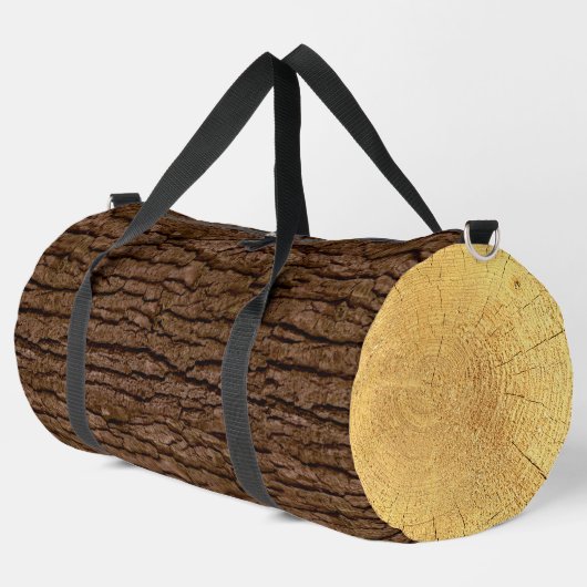 Rustikales Imitat Stück Holzkörnchen Duffle Bag (Linke Ecke)