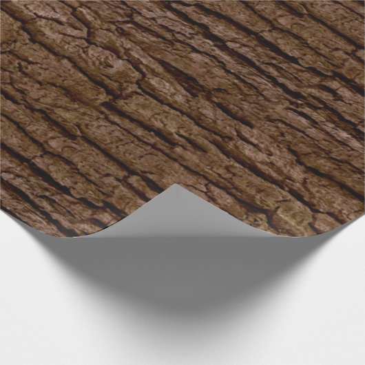 Rustikales Imitat Stück Holzkörnchen Geschenkpapier (Ecke)