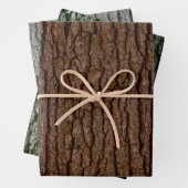 Rustikales Imitat Stück Holzkörnchen Geschenkpapier Set (Beispiel)