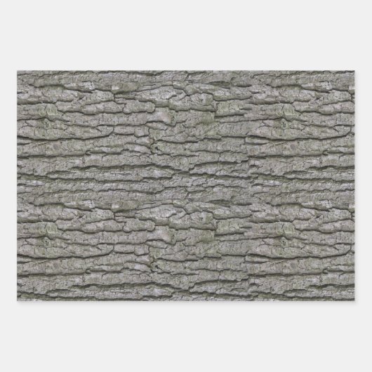 Rustikales Imitat Stück Holzkörnchen Geschenkpapier Set (Vorderseite 3)