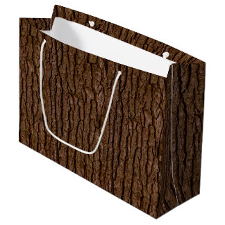 Rustikales Imitat Stück Holzkörnchen Große Geschenktüte