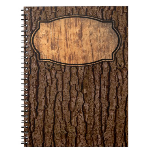 Rustikales Imitat Stück Holzkörnchen Notizblock (Vorderseite)