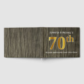 Rustikales, Imitats Gold 70. Hochzeitsjubiläum Par Gästebuch (Voll)