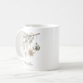 Rustikales Immergrün-Baumschmuck Weihnachtsbaum We Kaffeetasse (Vorderseite Links)