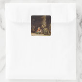 Rustikales Inneres Quadratischer Aufkleber (Tasche)