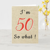 Rustikales inspirierendes Zitat 50. Geburtstag Karte (Gelbe Blume)