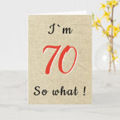 Rustikales inspirierendes Zitat 70. Geburtstag Karte (Gelbe Blume)